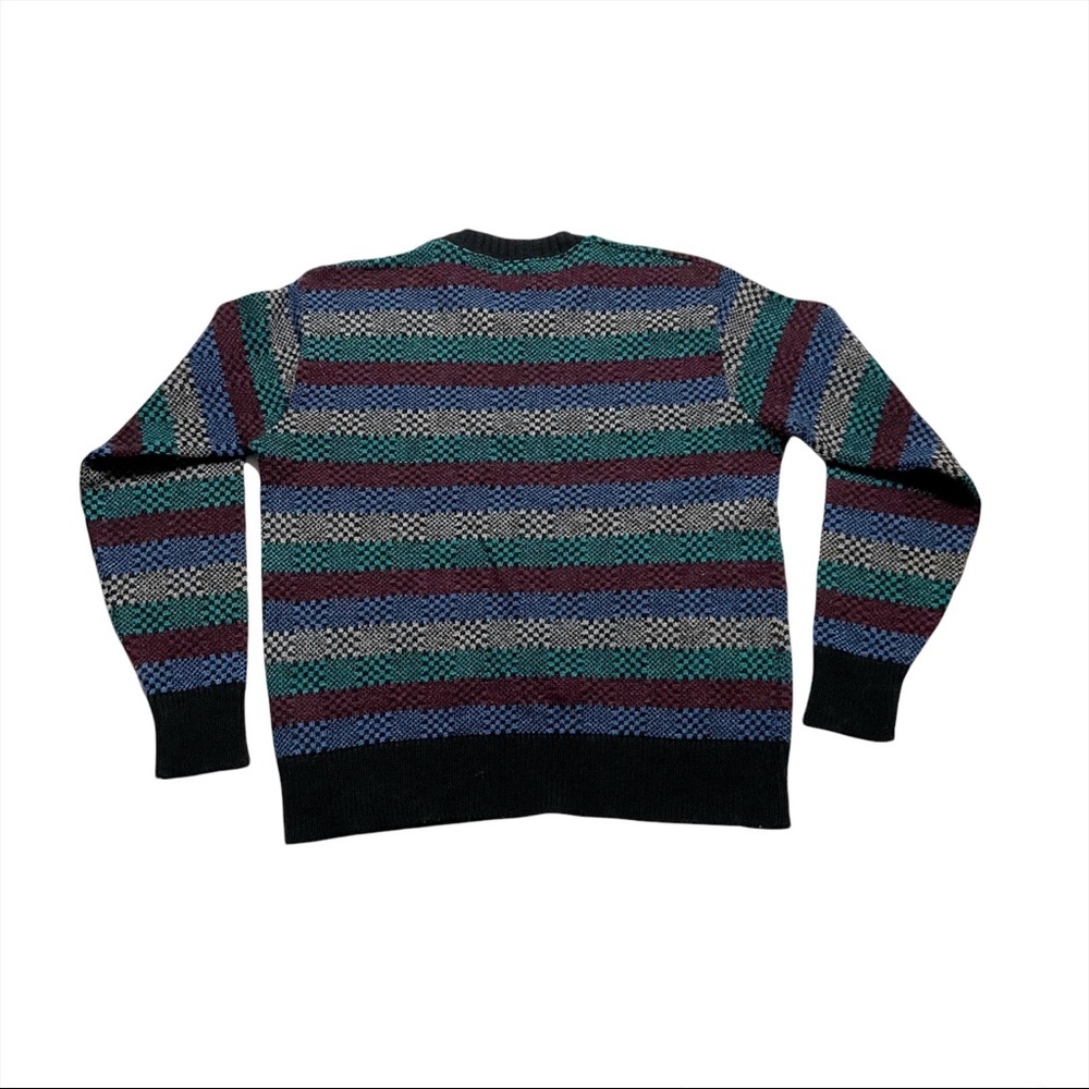 Boundary Waters Vintage Striped Knit Crewneck Sweater Made in USA Men’s Size XL - Picture 4 of 4